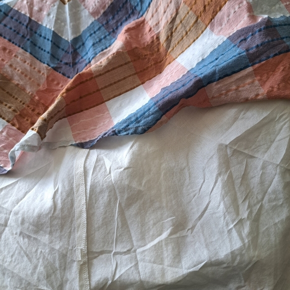 LL BEAN SIGNATURE plaid lightweight cotton lyocell fully lined sundress Boho 6 - Picture 6 of 7